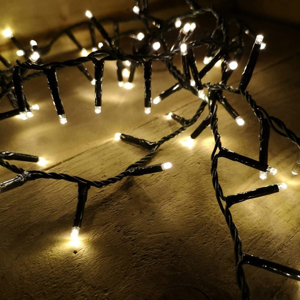 Samuel Alexander 1000 LED 25m Indoor Outdoor Christmas Multi Function Mains Operated String Lights with Timer in in Warm White