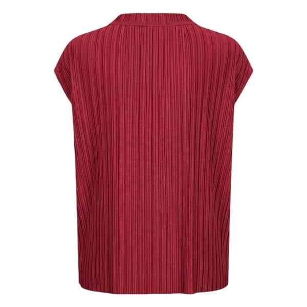 Boss Womens/Ladies V Neck Regular Sleeveless Tunic Top - Dark Red - 