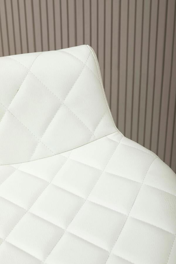 Interiors by Premier Stockholm White Leather Effect Seat Bar Stool