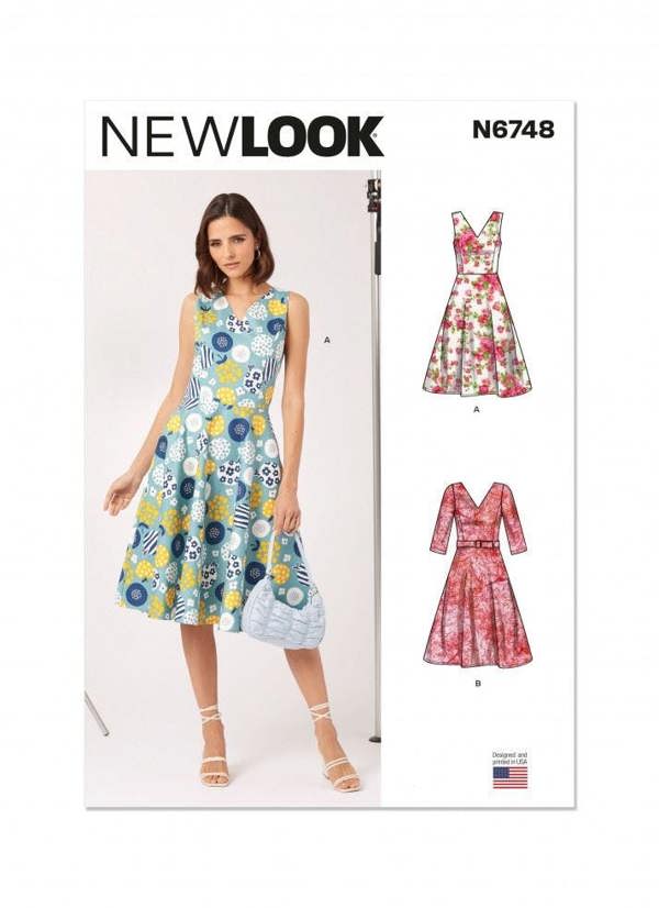 New Look Sewing Pattern 6748, Dresses for Women, 8-10-12-14-16-18 - Intermediate