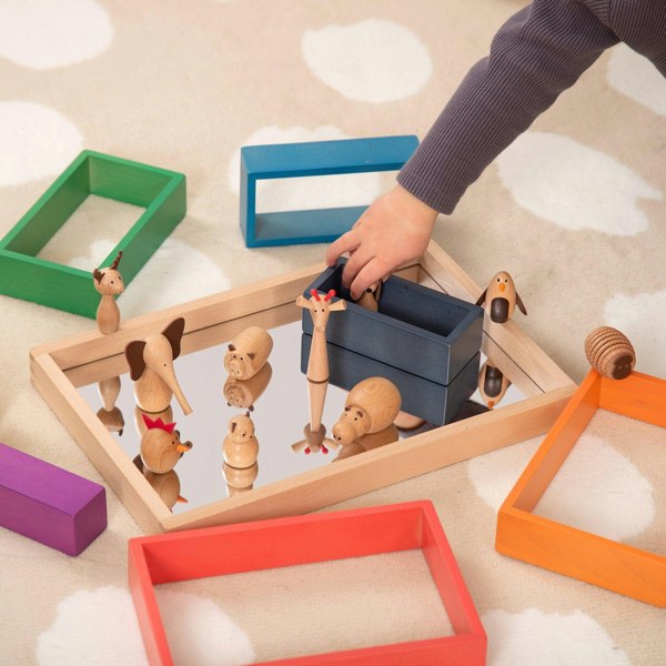 tickit Small Wooden Mirror Tray