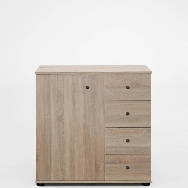 Chalet Combi Chest Oak 1 Door and 4 Drawer