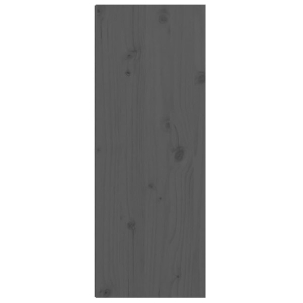 Berkfield Wall Cabinet Grey 30x30x80 cm Solid Wood Pine