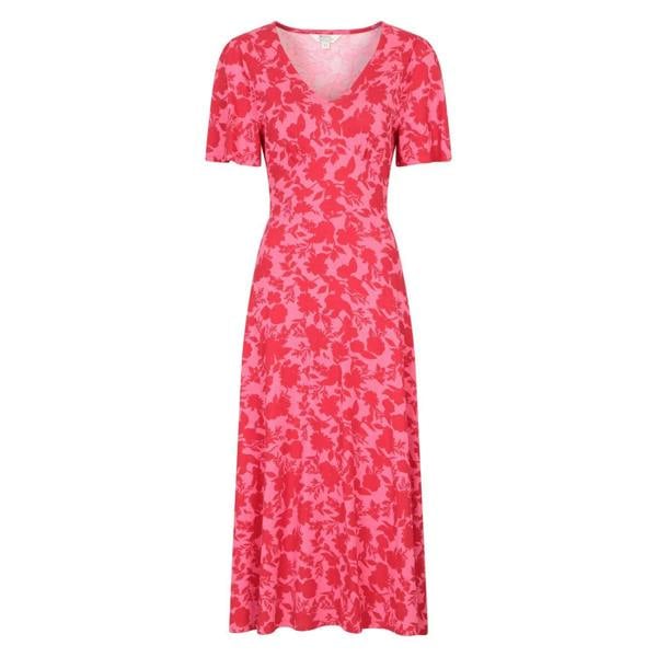 Mountain Warehouse Womens/Ladies Como Flowers Midi Dress - Coral - 