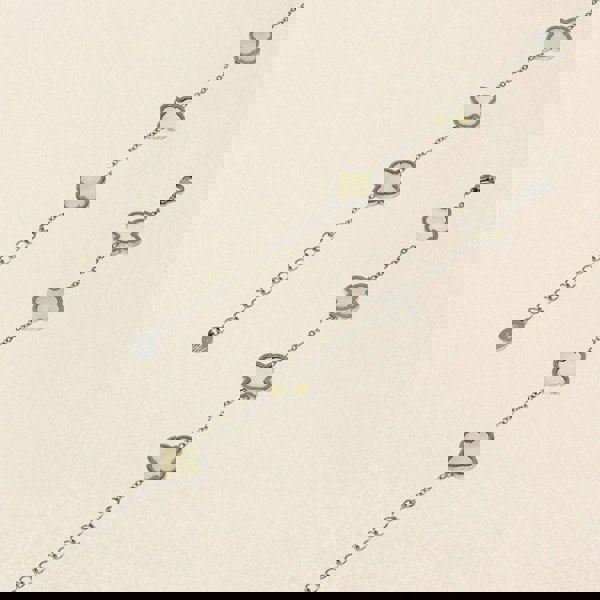 Say It With Clover Chain Bracelet - Stainless Steel (Silver Plated & Faux Pearl)