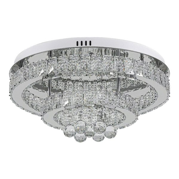 Double Tier Round Crystal Celling Light Living and Home