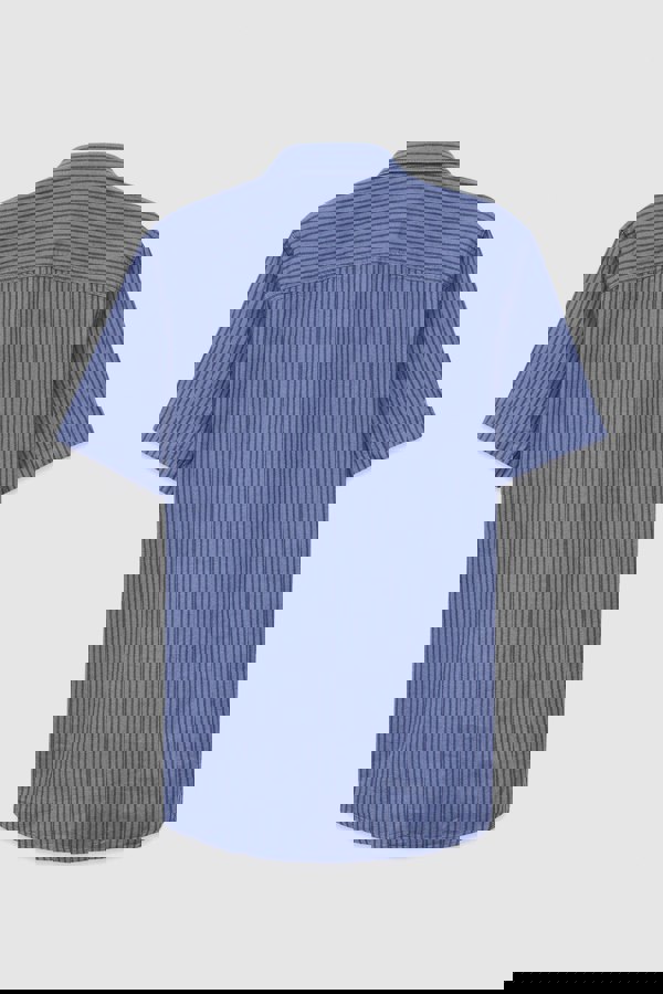 ENORSIA Men's Stripe Short Sleeve Shirt