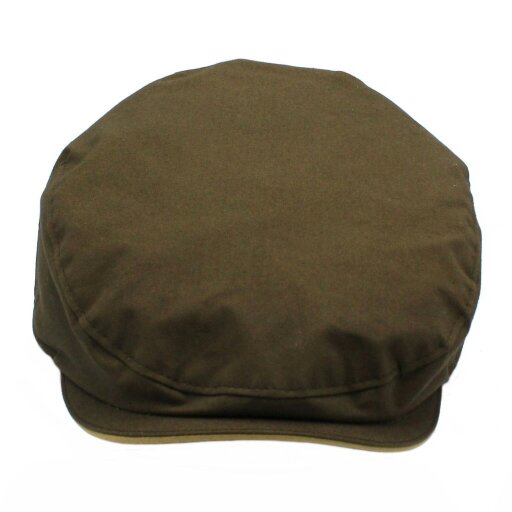 Heather Hats & Accessories Water And Sun Resistant Cotton Flat Cap, Cotton Lining, Outdoor Wear, Moss