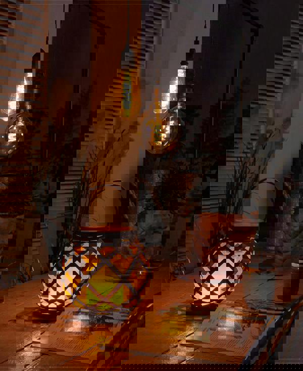 Luxform Solar Mtl Rattan Effect Table Lantern 2Pk