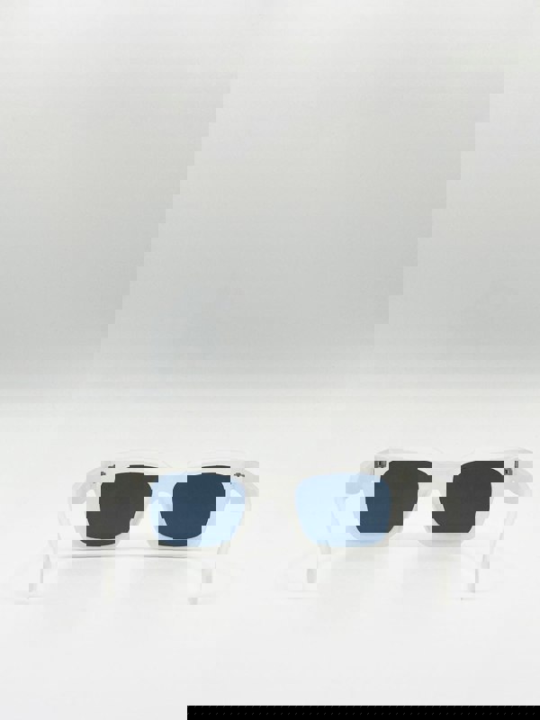 SVNX Oversized Matte Clear Frame Cat Eye Sunglasses