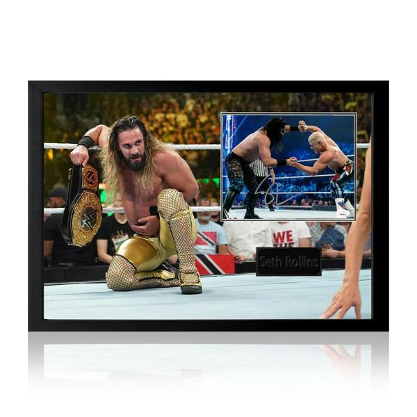 Seth Rollins Signed Image Iconic Frame (JSA)