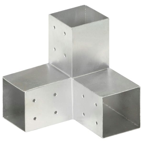 Berkfield Post Connector Y Shape Galvanised Metal 81x81 mm