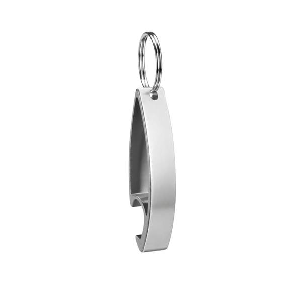 MidOcean Colour Twices Bottle Opener Keyring - Silver - 
