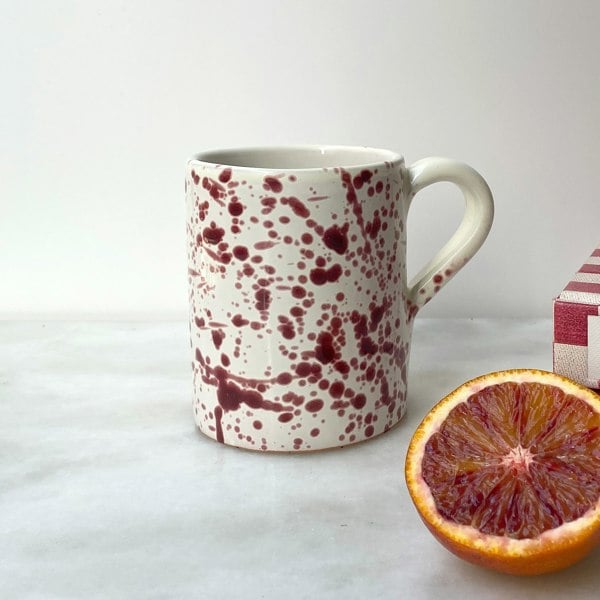 Hot Pottery Coffee Mug Cranberry
