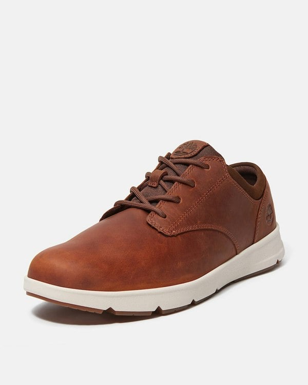 Timberland Parker Street Full Grain Leather Mens Trainers - Rust - CHO - Designer Mens Trainers