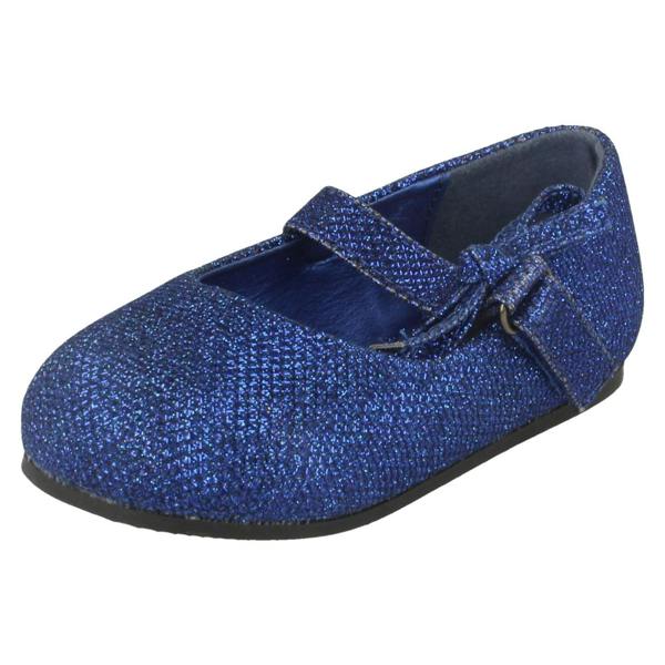 Spot On Girls Spot On Flat Shoe With Glitter Bow Decoration