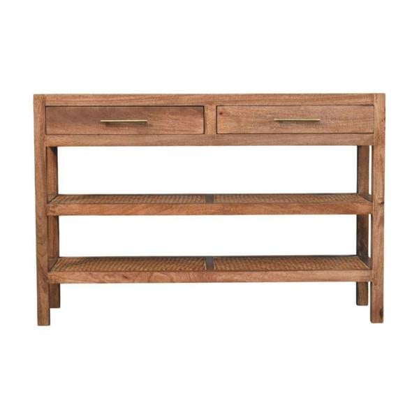 Artisan Furniture Solid mango wood Saffron Rattan Console