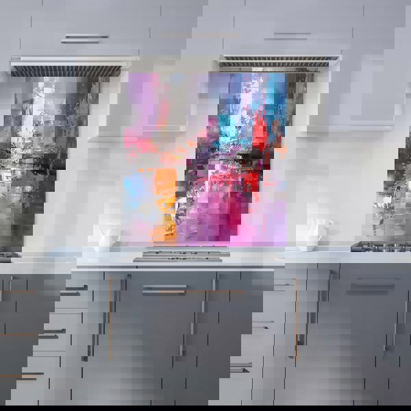 Warren Reed - Designer Vibrant Metropolis: A Palette Of Emotions Kitchen Splashback
