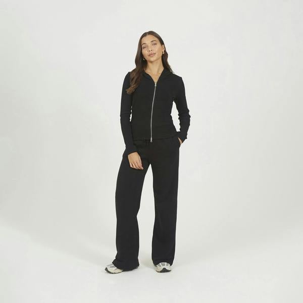 Brave Soul Black Long Sleeve Zip Through Hoodie Top - Black Image 3