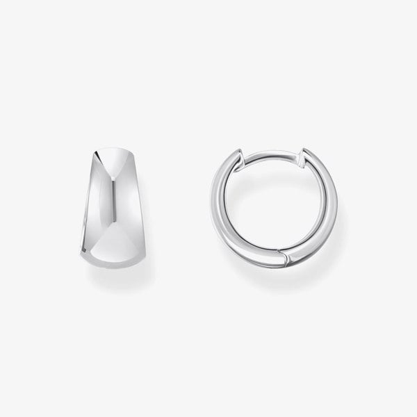 THOMAS SABO Sterling Silver 12mm Trapezoidal Hoop Earrings CR740-001-21