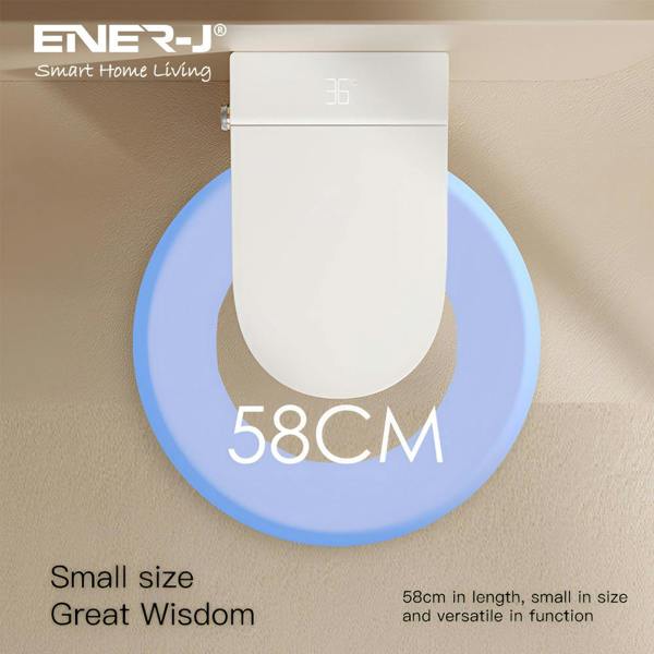 Ener-J Hygiene Pro Wall-Mounted Smart Toilet, Built-In Tank, UV Sterilisation, Auto-Lid & Heated Bidet