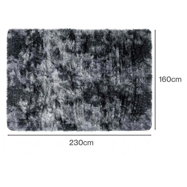 Marlow Rug Fluffy Plush Shaggy Soft Carpet Anti Shedding for Living Room Grey