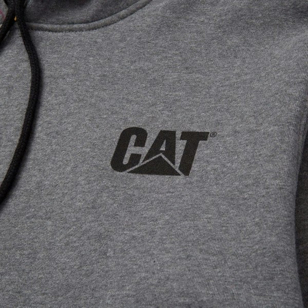 Caterpillar Trademark Banner Cotton Men's Grey Hoodie