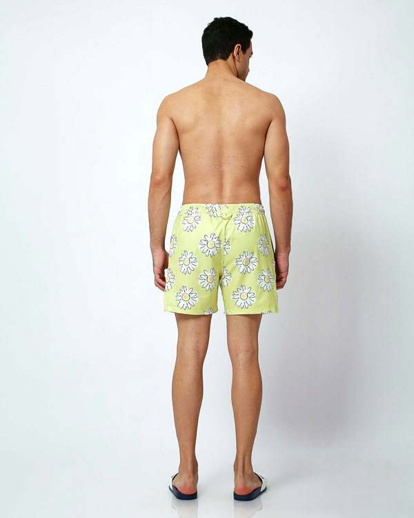 Randy Cow Daisies - Swim Shorts with Waterproof Pocket