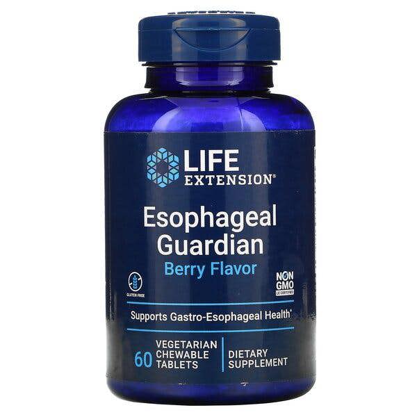 Life Extension Esophageal Guardian, Berry Flavor - 60 vegetarian chewable tabs
