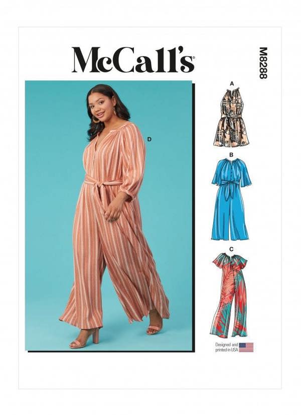 McCalls 8288 Paper Sewing Pattern – Women's Jumpsuit, Intermediate