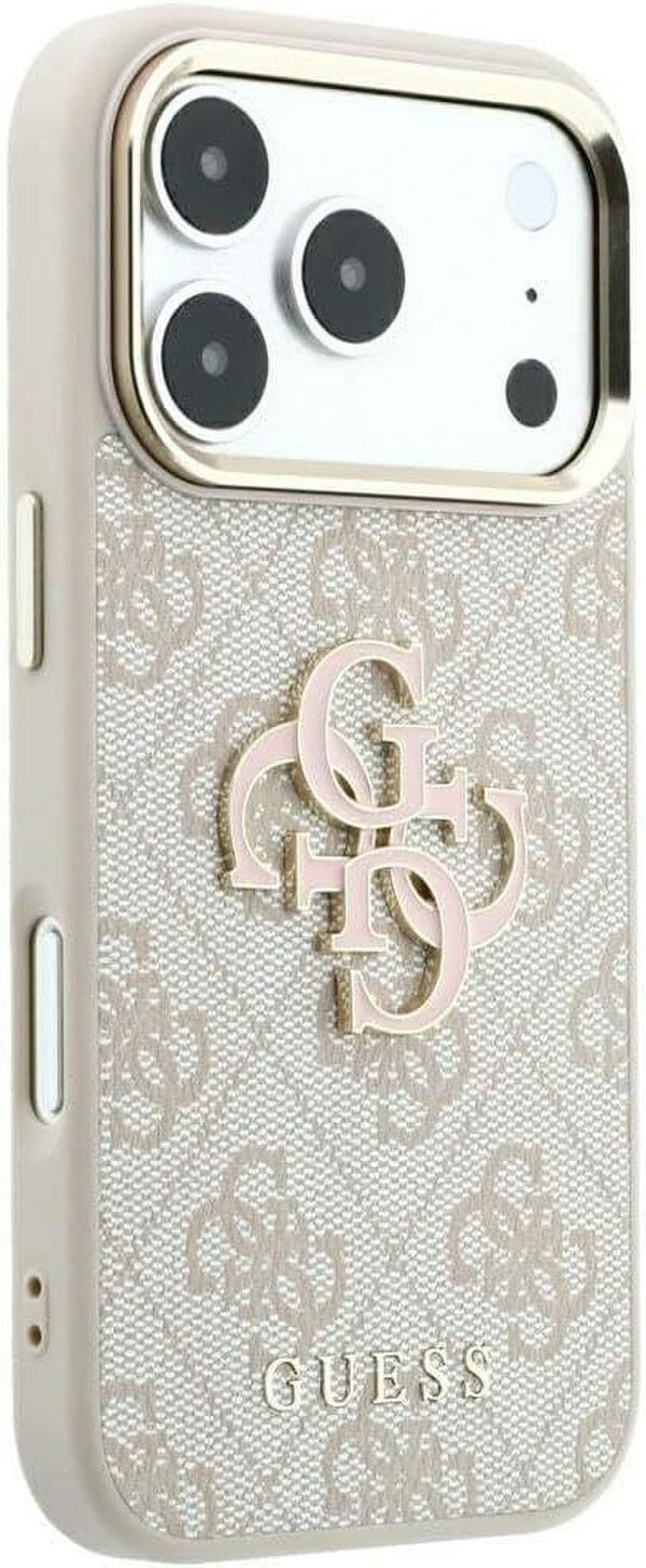 Guess 4G & Big Resin Logo Case for iPhone 17/18 Pro Max 6.9" Pink - GUHCP18X6P4SRMLP