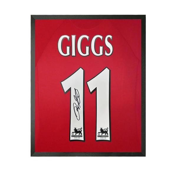 Ryan Giggs Signed Manchester United Shirt Compact Frame
