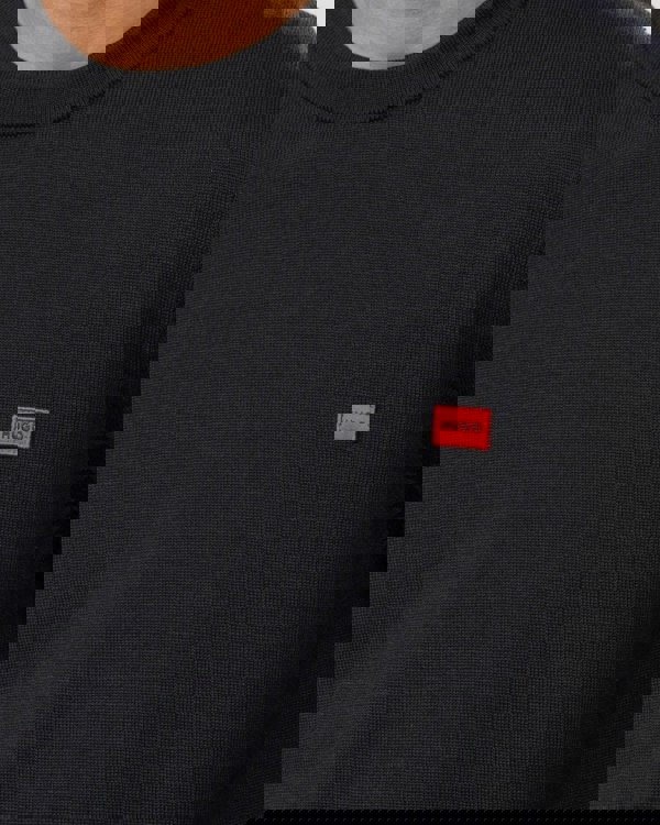 HUGO San Cassius Mens Crew Neck Sweater NOS - Black 001