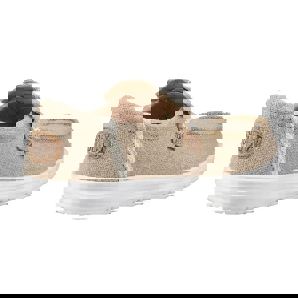 HEYDUDE Mikka Jute Linen Men's Irish Cream Moccasins Shoes