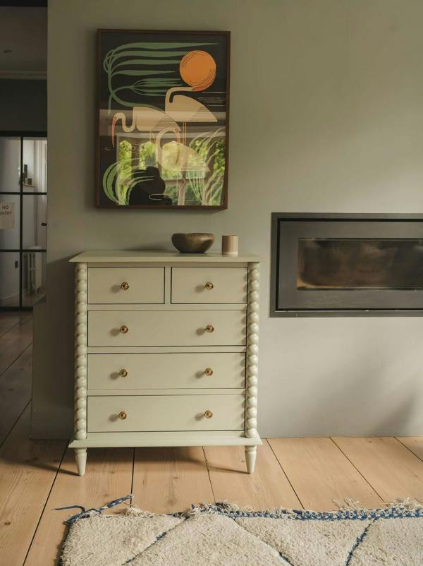Cromwell 2 over 3 Chest of Drawers with Bobbin Design