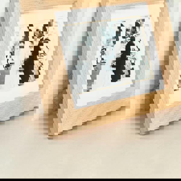 MijMoj Design Solid Oak Picture Frame with Mount - Natural Finish