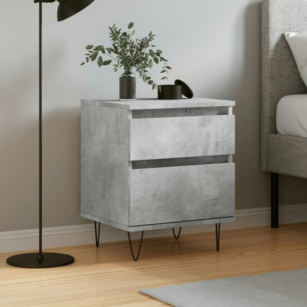 Berkfield Bedside Cabinet Concrete Grey 40x35x50 cm Engineered Wood