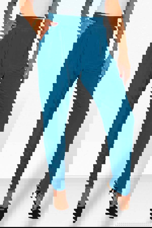 Paulo Due Women's Smart Office Trouser with Pull On Elastic Waist