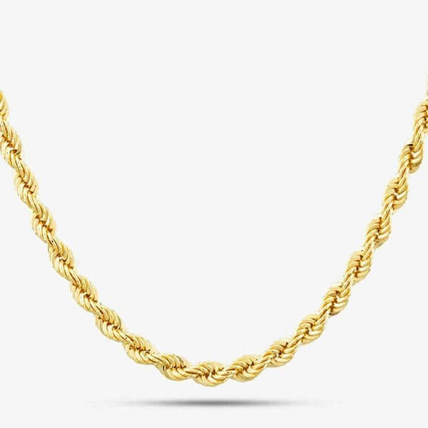T. H. Baker 9ct Yellow Gold 18 Inch Rope Chain CUL085-18