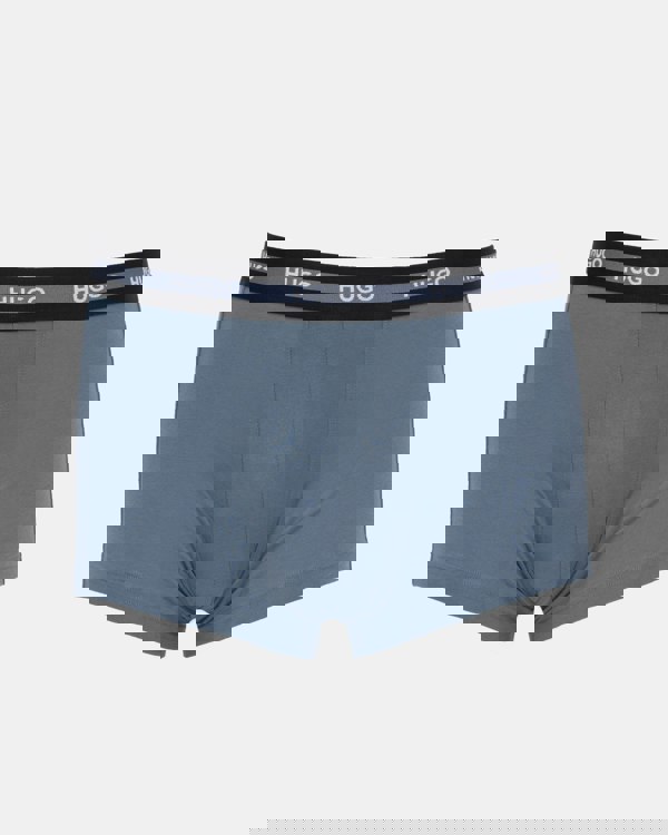 HUGO Planet 3 Pack Stretch Cotton Trunks - Open Miscellaneous 964 blue