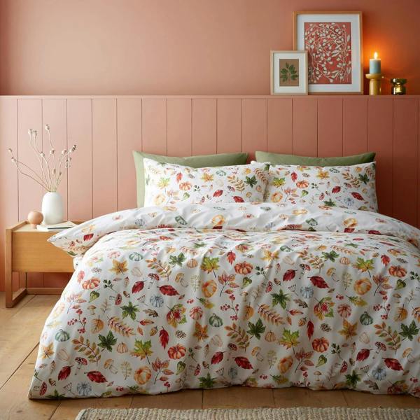 Autumn Pumpkins Orange Duvet Cover Set
