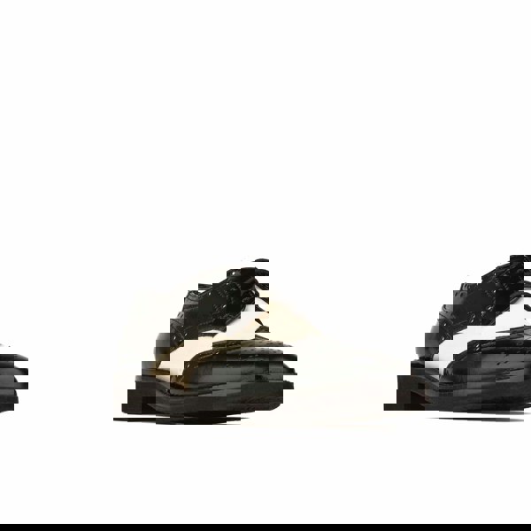 Embassy London Eton - Cream & Black - Women's square toe leather lace up in white & black