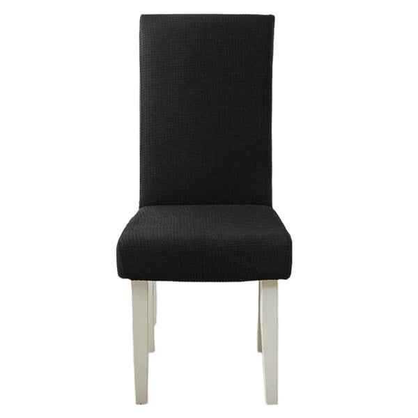 Anyseat Chair Cover Black Corn Kernels Waterproof Universal Size for Dining Room Stretch Seat Slipcovers