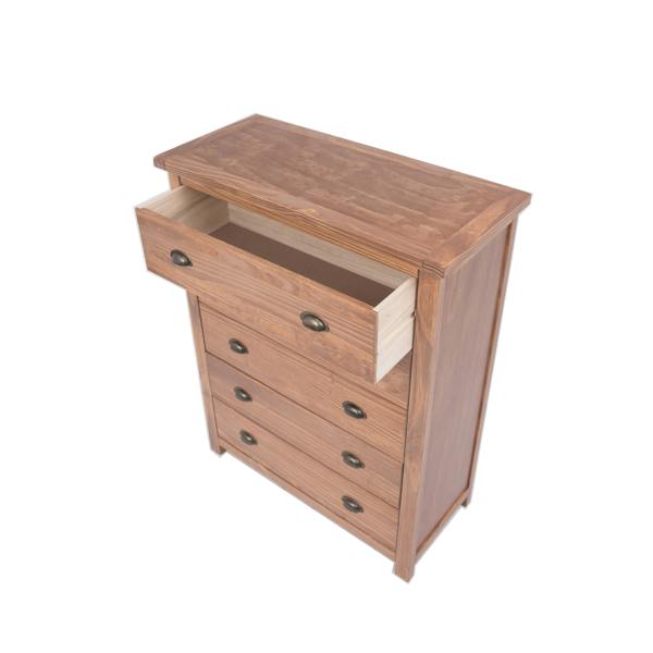 Cabinet Bits Padua 5 Drawer Chest of Drawers Brass Cup Handle
