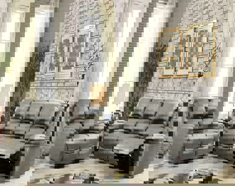 Comfy Living Milan Reclining Luxury Faux Leather Sofa Set - Indulge in the Ultimate Comfort and Style for Your Living Room