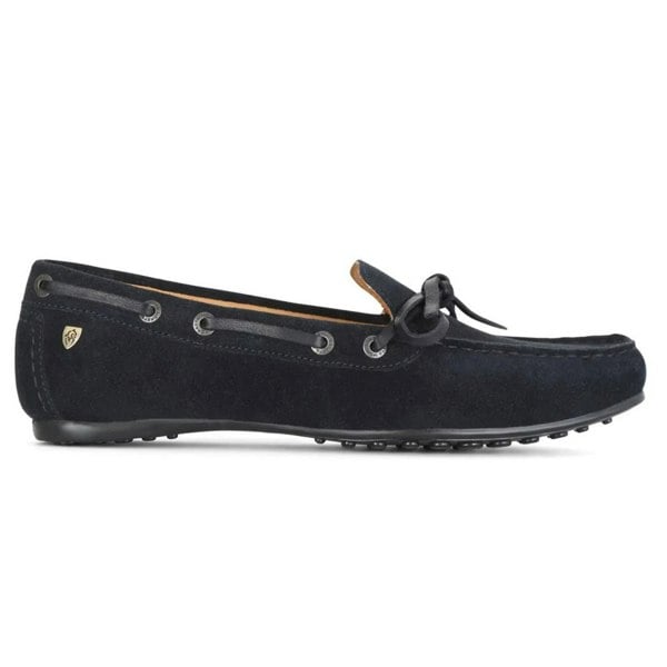 Moretta Womens Sofia Suede Moccasins - Navy