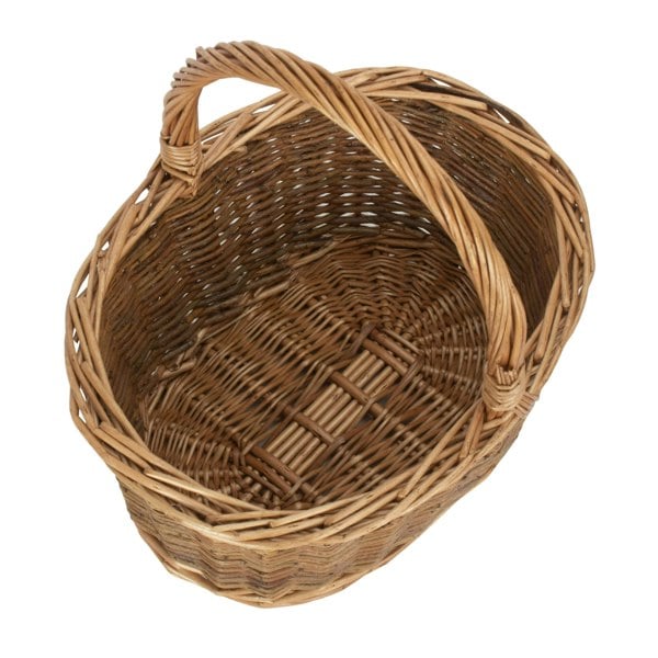 Country Oval Wicker Shopping Basket