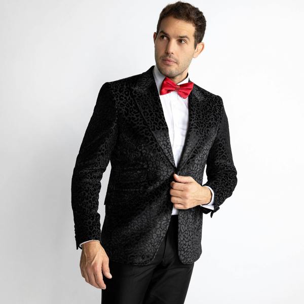 LUXURY FITTED LEOPARD PRINT DINNER JACKET – Premium Men's Patterned Shirt by Claudio Lugli | Bold Design, Tailored Fit, Best Printed Shirts