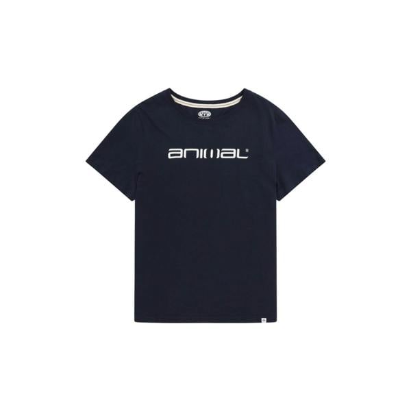 Animal Womens/Ladies Marina Logo Organic T-Shirt - Navy - 
