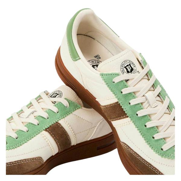Ralph Lauren Womens/Ladies Bedford Leather Flat Trainers - Cream - 
